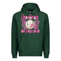 Sports Green in october we wear pink volleyball Premium Hoodie - AdoDesignShop