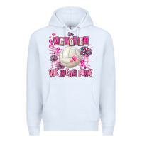 White in october we wear pink volleyball Premium Hoodie - AdoDesignShop