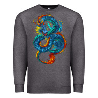 Charcoal Heather Blue dragon Premium Sweatshirt - RanaPortraitStore