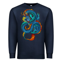 Navy Blue dragon Premium Sweatshirt - RanaPortraitStore