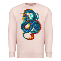 Pale Pink Blue dragon Premium Sweatshirt - RanaPortraitStore
