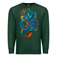 Sports Green Blue dragon Premium Sweatshirt - RanaPortraitStore