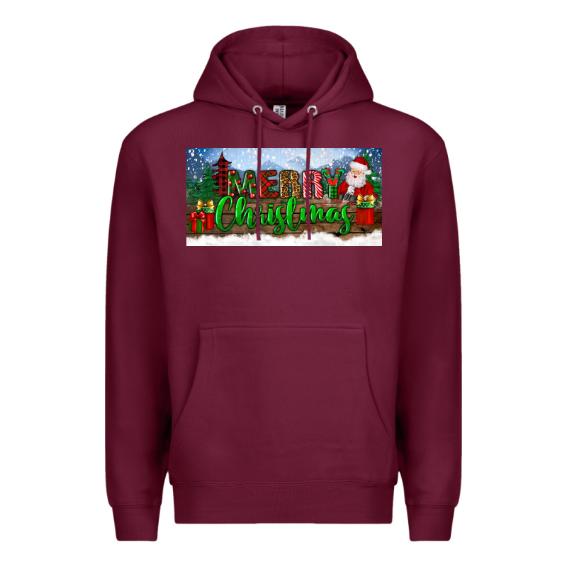 Merry Christmas With Santa Claus License Plate Premium Hoodie by BundleAndBundleShop | Teevron