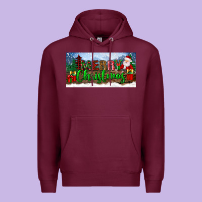 Merry Christmas With Santa Claus License Plate Premium Hoodie Designed By Bundleandbundleshop