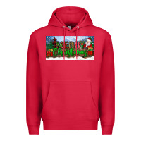 Cardinal merry christmas with santa claus license plate Premium Hoodie - BundleAndBundleShop