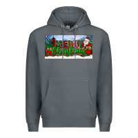 Rock merry christmas with santa claus license plate Premium Hoodie - BundleAndBundleShop