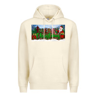Sandshell merry christmas with santa claus license plate Premium Hoodie - BundleAndBundleShop