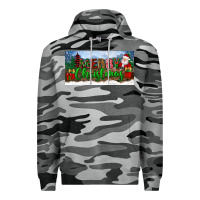 Slate Camo merry christmas with santa claus license plate Premium Hoodie - BundleAndBundleShop