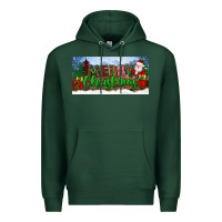 Sports Green merry christmas with santa claus license plate Premium Hoodie - BundleAndBundleShop