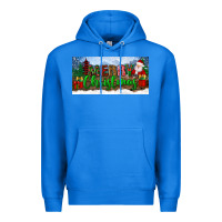 True Royal merry christmas with santa claus license plate Premium Hoodie - BundleAndBundleShop