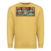 Antique Gold Boho bull skull and serape Premium Sweatshirt - RanaPortraitStore
