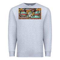 Heather Grey Boho bull skull and serape Premium Sweatshirt - RanaPortraitStore