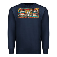 Navy Boho bull skull and serape Premium Sweatshirt - RanaPortraitStore