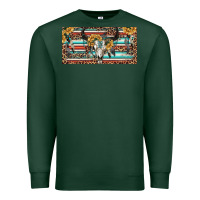Sports Green Boho bull skull and serape Premium Sweatshirt - RanaPortraitStore