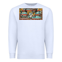 White Boho bull skull and serape Premium Sweatshirt - RanaPortraitStore