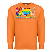Carrot peace love rock pride Premium Sweatshirt - texasbilliewilder