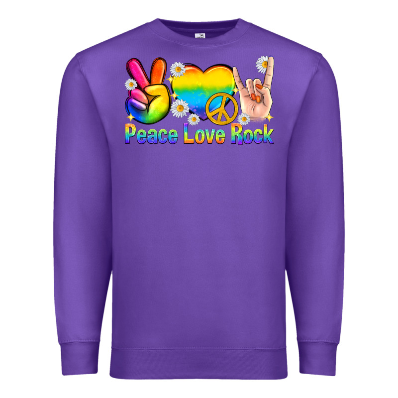 Peace Love Rock Pride Premium Sweatshirt by texasbilliewilder | Teevron