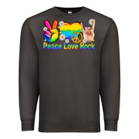 Smoke peace love rock pride Premium Sweatshirt - texasbilliewilder