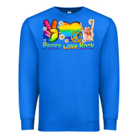 True Royal peace love rock pride Premium Sweatshirt - texasbilliewilder
