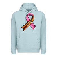 Blue Mist breast cancer sport ribbons Premium Hoodie - AdoDesignShop