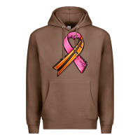 Chestnut breast cancer sport ribbons Premium Hoodie - AdoDesignShop