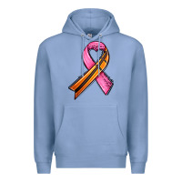 Colony Blue breast cancer sport ribbons Premium Hoodie - AdoDesignShop