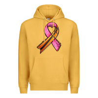 Mustard breast cancer sport ribbons Premium Hoodie - AdoDesignShop