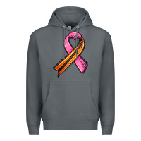 Rock breast cancer sport ribbons Premium Hoodie - AdoDesignShop