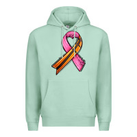 Seafoam breast cancer sport ribbons Premium Hoodie - AdoDesignShop