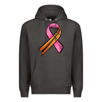 Smoke breast cancer sport ribbons Premium Hoodie - AdoDesignShop