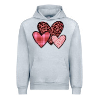 Heather Grey hearts Urban Hoodie - JahusDesignShop