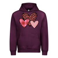 Mauve Wine hearts Urban Hoodie - JahusDesignShop