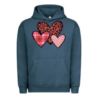 Pigment Midnight Navy hearts Urban Hoodie - JahusDesignShop