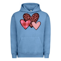 Pigment Pebble Blue hearts Urban Hoodie - JahusDesignShop