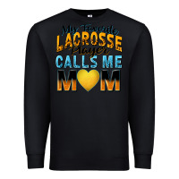 Black my favorite lacrosse player calls me mom Premium Sweatshirt - Zillion Design Studio