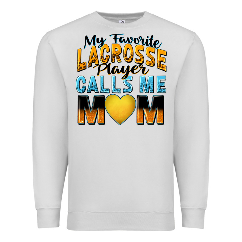 My Favorite Lacrosse Player Calls Me Mom Premium Sweatshirt by Zillion Design Studio | Teevron