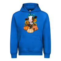 Cobalt Cow Fall Pumpkin Urban Hoodie - Artiststas