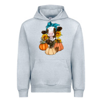Heather Grey Cow Fall Pumpkin Urban Hoodie - Artiststas