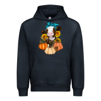 Navy Cow Fall Pumpkin Urban Hoodie - Artiststas