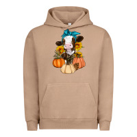 Pigment Burro Cow Fall Pumpkin Urban Hoodie - Artiststas