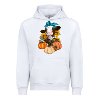 White Cow Fall Pumpkin Urban Hoodie - Artiststas
