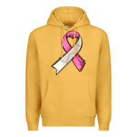 Mustard breast cancer sport ribbons Premium Hoodie - AdoDesignShop