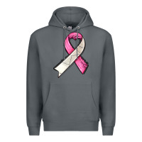 Rock breast cancer sport ribbons Premium Hoodie - AdoDesignShop