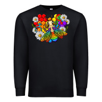 Black pride bee with daisy lgbtq Premium Sweatshirt - texasbilliewilder
