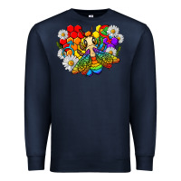 Navy pride bee with daisy lgbtq Premium Sweatshirt - texasbilliewilder