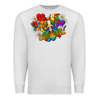 Oatmeal Heather pride bee with daisy lgbtq Premium Sweatshirt - texasbilliewilder