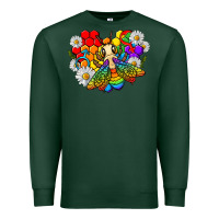 Sports Green pride bee with daisy lgbtq Premium Sweatshirt - texasbilliewilder