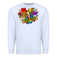White pride bee with daisy lgbtq Premium Sweatshirt - texasbilliewilder