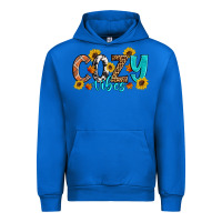 Cobalt Cozy Vibes Fall Sunflowers Urban Hoodie - Artiststas