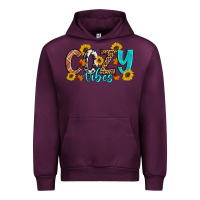 Mauve Wine Cozy Vibes Fall Sunflowers Urban Hoodie - Artiststas
